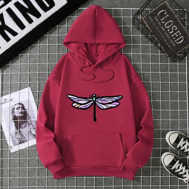 2025 Quick Selling Independent Station Let It Be Butterfly Printing Long Sleeve Hooded Sweatshirt For Women CYXX361Z250918