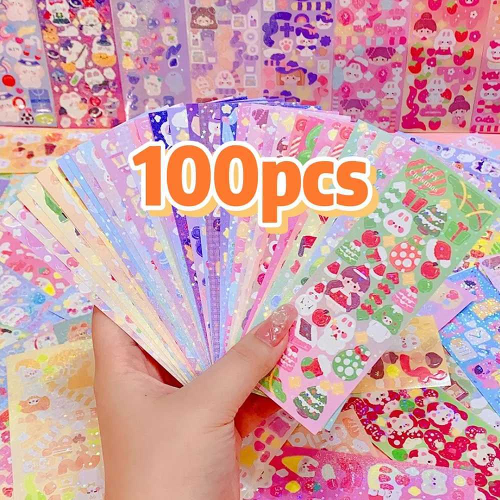 Kawaii Stickers for Kids Cute Stationary Aesthetic Diary Decoration Art Supplies Stickers for Scrapbooking Lot Korean Paper Desk C250918