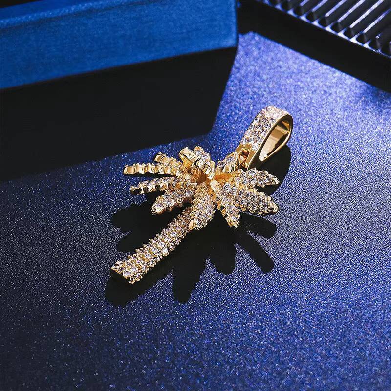 Customizable Hiphop Bling Jewelry Iced Out Silver Gold and Brass Plated Princess Cut Cubic Moissanite Pendant for Gift