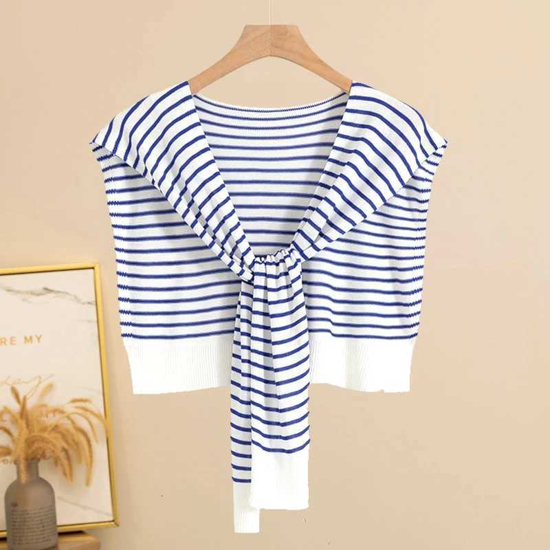 2025 Summer New Knitted Stripe oder l Thin Off Air Conditio Ro Ne Protection Small oder Pad Wens Fas Y250918