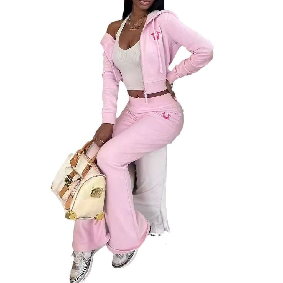 1302 European American Cross-Border U Series Fashion Sweatshirt and Pants Set