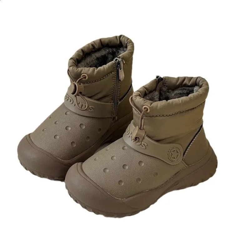 Fashion Gril Boot Autumn Kid Snow Boot Velvet Warm Cotton Boot Waterproof Kid Boots Boy Cotton Shoe Versatile Women Boots 250918