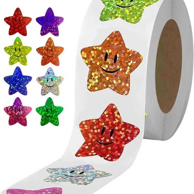 100500PCS New Stars Stickers Thank You Stickers Photocard Decor for Kids Children Packaging Pack Stickers Roll Rolling Lables C250918