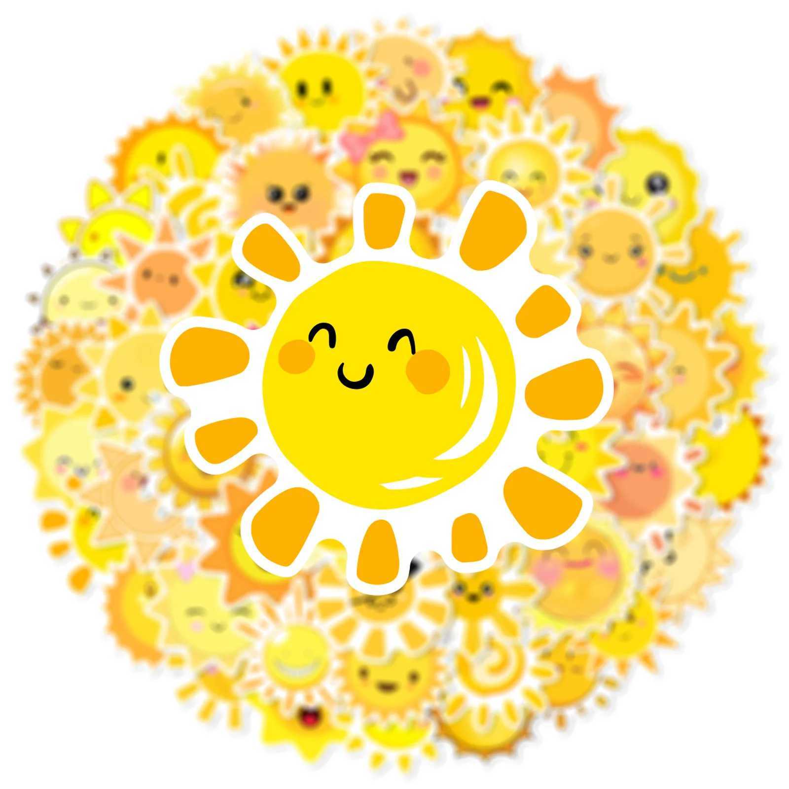 102550pcs cartoon Funny Sun Stickers Graffiti for DIY Waterproof Toy Suitcase Water Bottle Phone Laptop Decor C250918