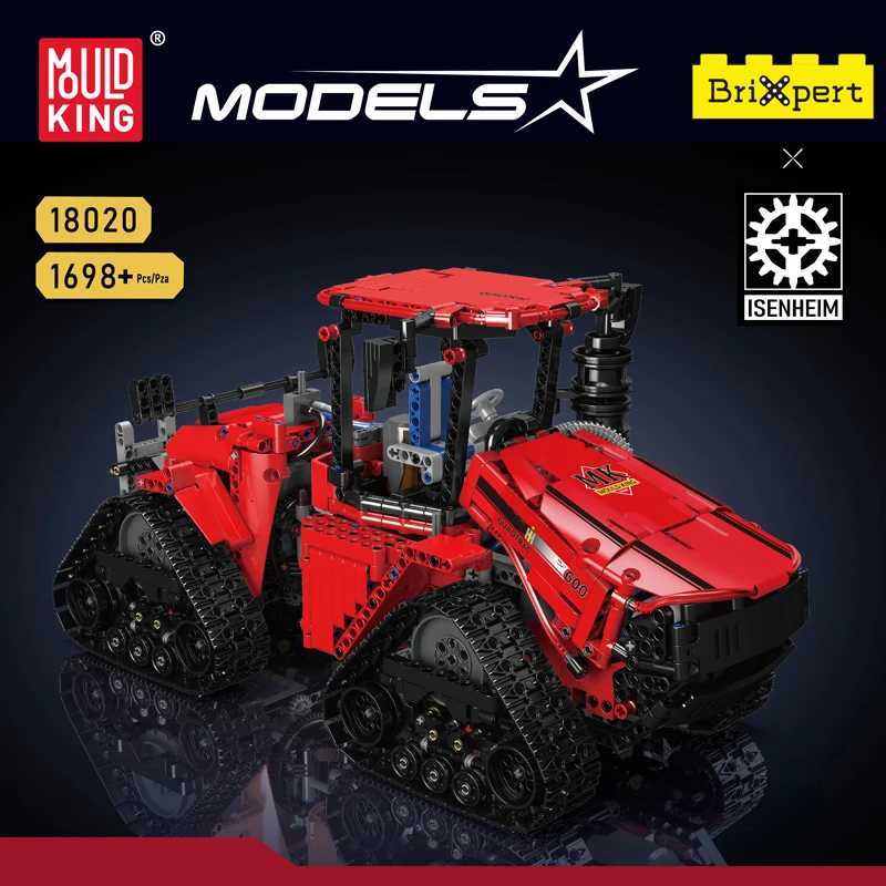 Mould King 18020 Technical Car Toys The APP RC MOC35270 Pneumatic Crawler Tractor Building Block Brick Kids Christmas GiftZ250918