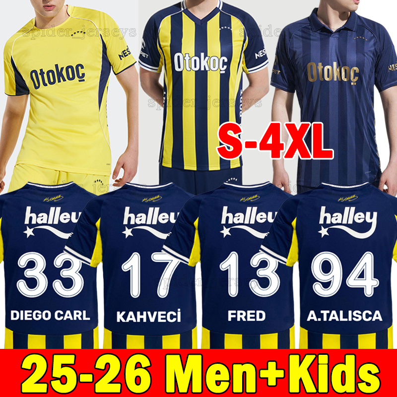 XXXL 4XL 25 26 Fenerbahce Soccer Jerseys Retro 2007 08 Men Uniforms Y. EN-NESYRI A.TALISCA KAHVECi 2025 2026 SZYMANSKI DJIKU R. BECAO SOYUNCU Football Shirts kids kits