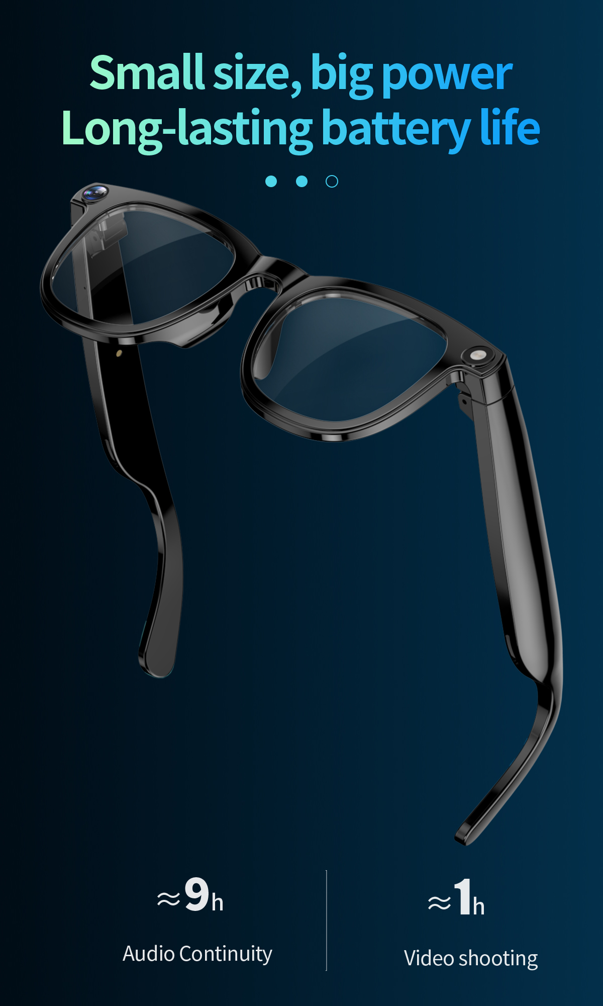 AI Smart Glasses with 8MP Camera, 1080P HD Video & Photo Recording, Real-Time Translation, Anti-Blue Light Lenses, for Men Women Ideal for Outdoor Spo