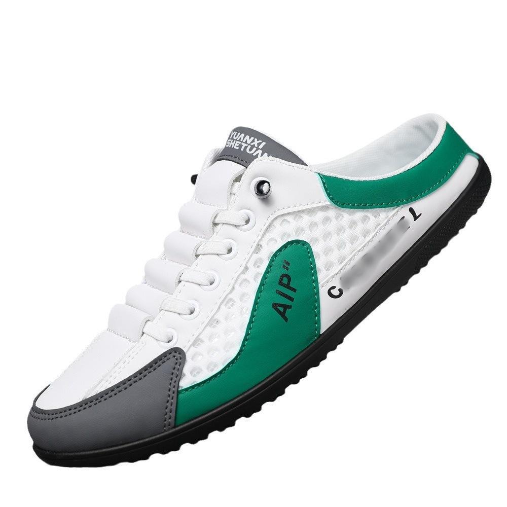 2025 Men's Summer Breathable Mesh Lazy Slip-on Heelless Casual Sandals Sports Shoes, Soft Sole Sports, Non-slip and Wear-resistant, Excellent Foo