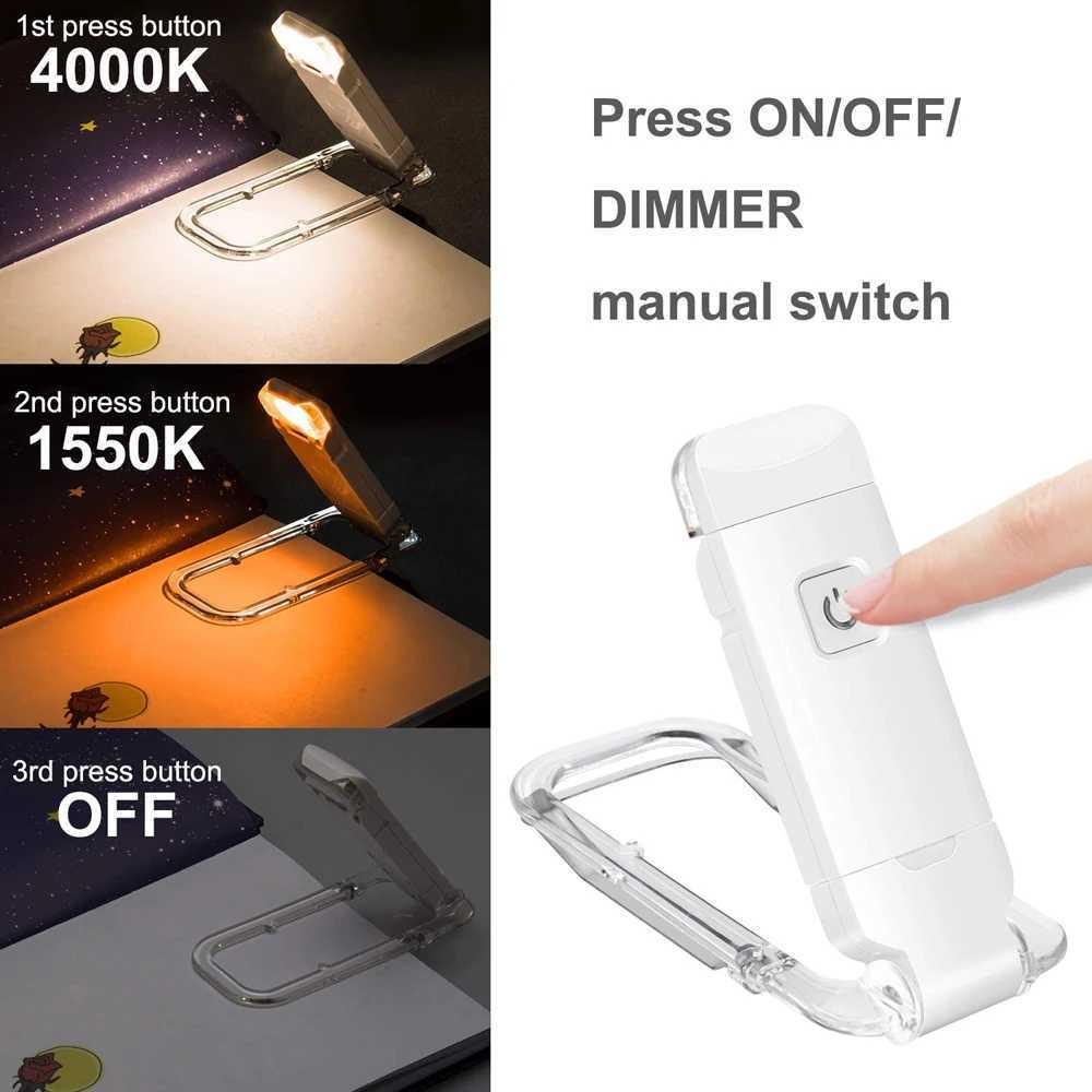 Mini Light Reading Clip Light LED Small Night Light USB Charging Adjustable Brightness Eye Protection Portable C250918