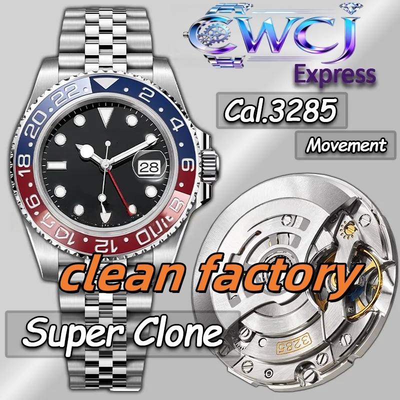 Clean Factory Watch Men Luxury Designer Automatic Movement Watches with 904L Stainless Steel Ceramic Bezel Sapphire Luminous Waterproof Travel Pouch NFC Card