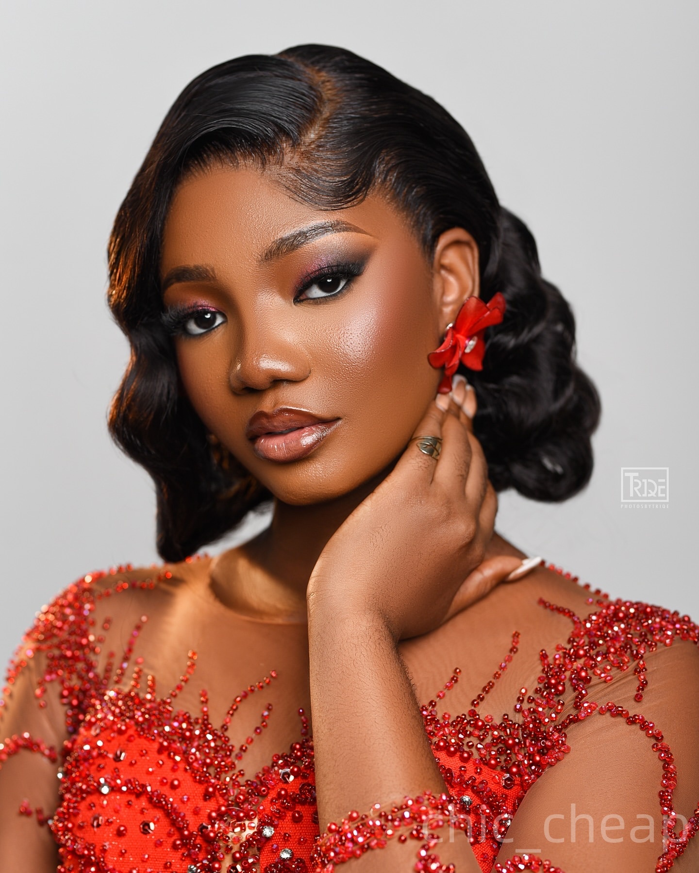 Mermaid Red Prom Dresses 2025 Sheer Neck Beaded Crystals Illusion Satin Evening Formal Party Second Birthday Engagement Gowns Plus Size Dress For Spec