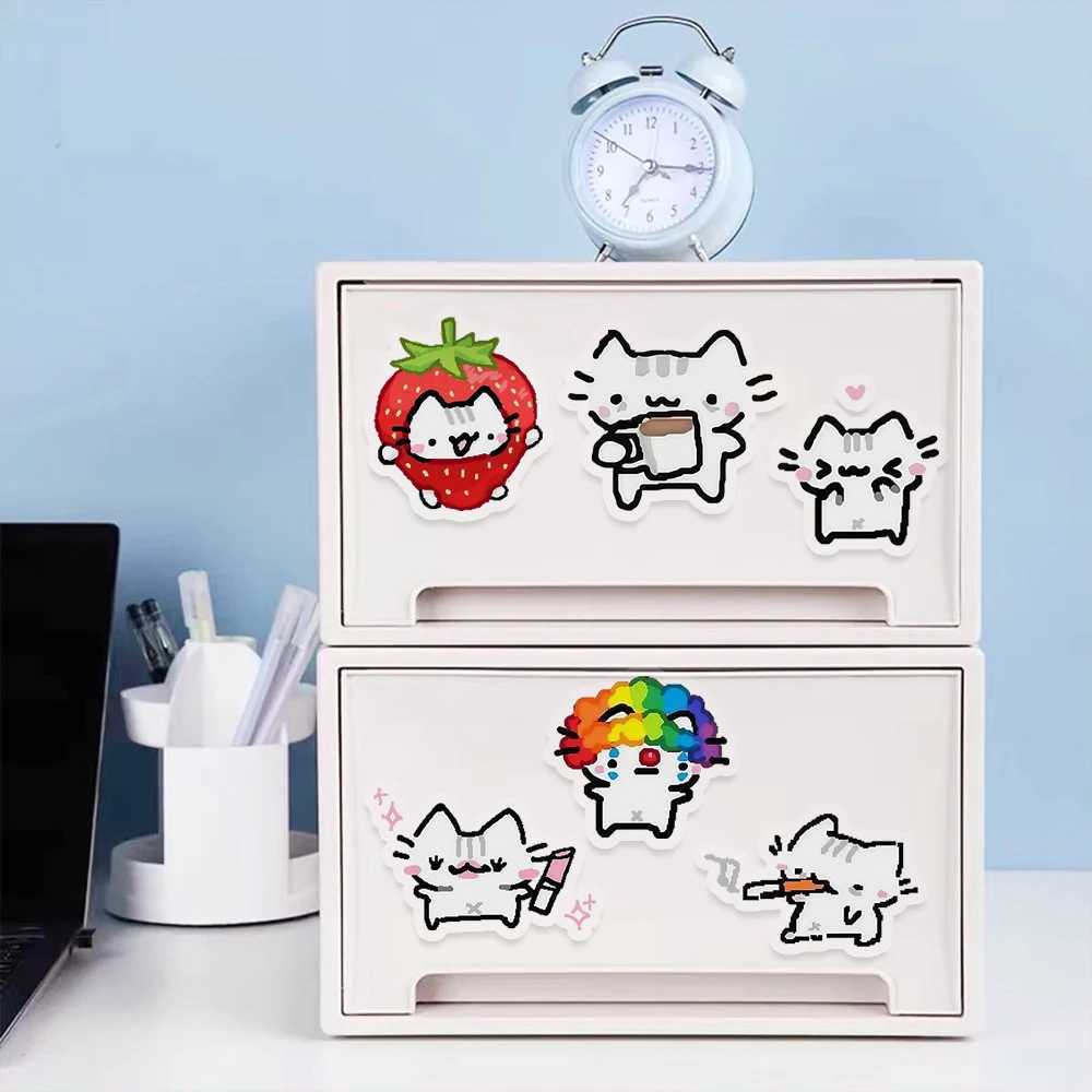 103050pcs Color Little Cat Stickers Aesthetic Cute Animal Cartoon Decals Funny DIY Scrapbook Stationary Waterproof Sticker Toy C250918