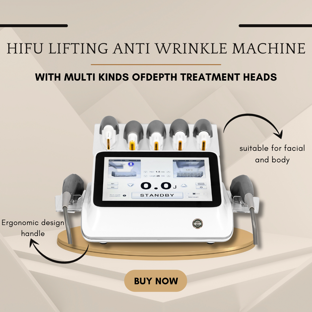 Professional 7D HIFU Anti Wrinkle Lifting Machine With Multiple Depth Cartridges For Face Tightening And Body Slimming