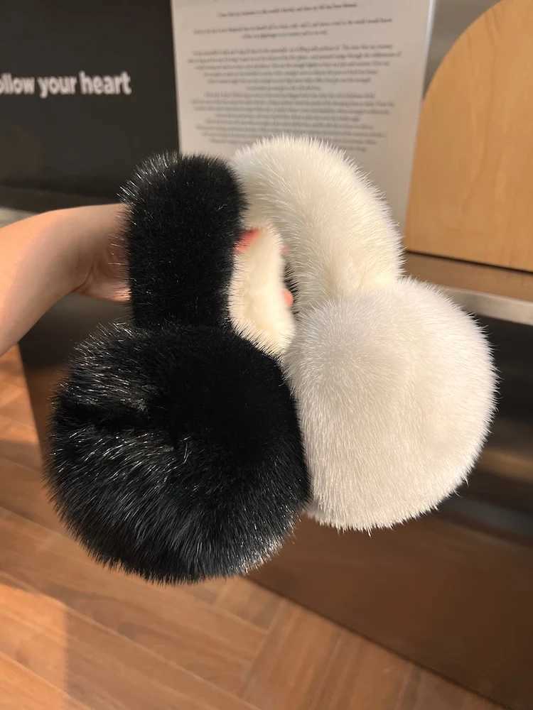Winter Luxury Women Warm 100 Real Natural Mink Fur Earmuff Outdoor Fashion Mink Fur Earmuffs Girl Winter Ear ProtectionXJ250918 - view 3