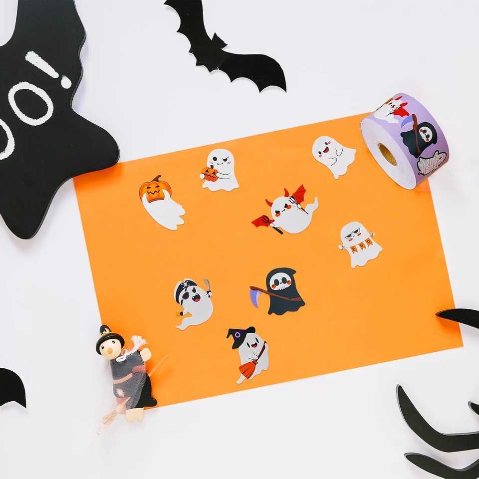 500 pcs Halloween decorative stickers children handdecorated cartoon stickers DIY stickers holiday party scene layout props C2509181