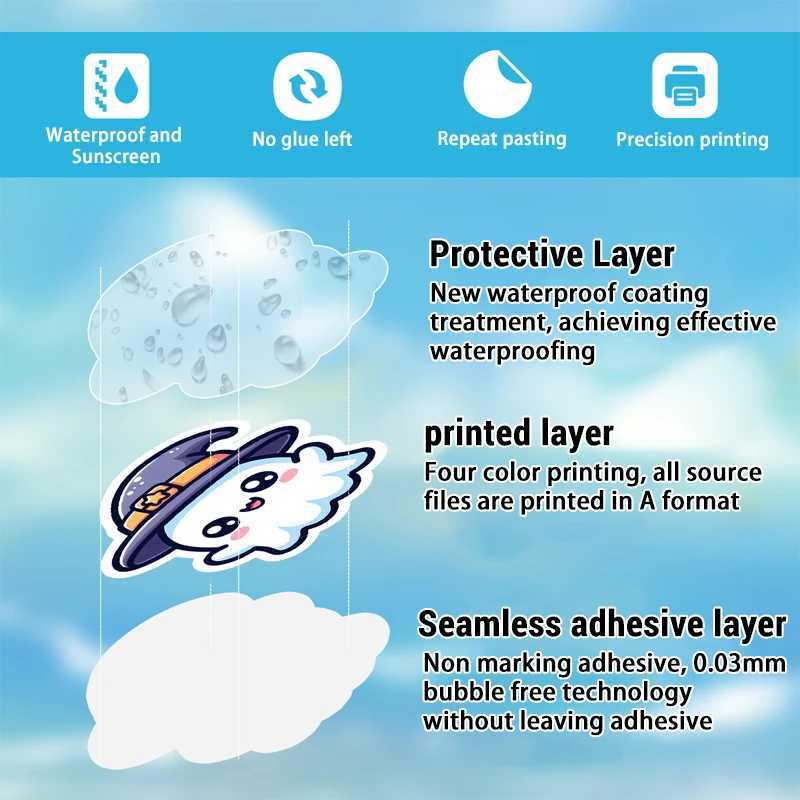 50PCS Halloween Stickers Cute Cartoon Cat Pumpkin Halloween Themed Stickers Fun Holiday Decals Pack Vinyl Waterproof Scrapbook C250918