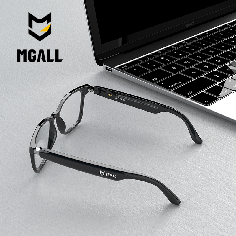 MGALL Smart Bluetooth Glasses Earphones MG-C08 Wireless Bluetooth Headset Detachable Magnetic Anti-Blue Light Sunglasses Earbuds