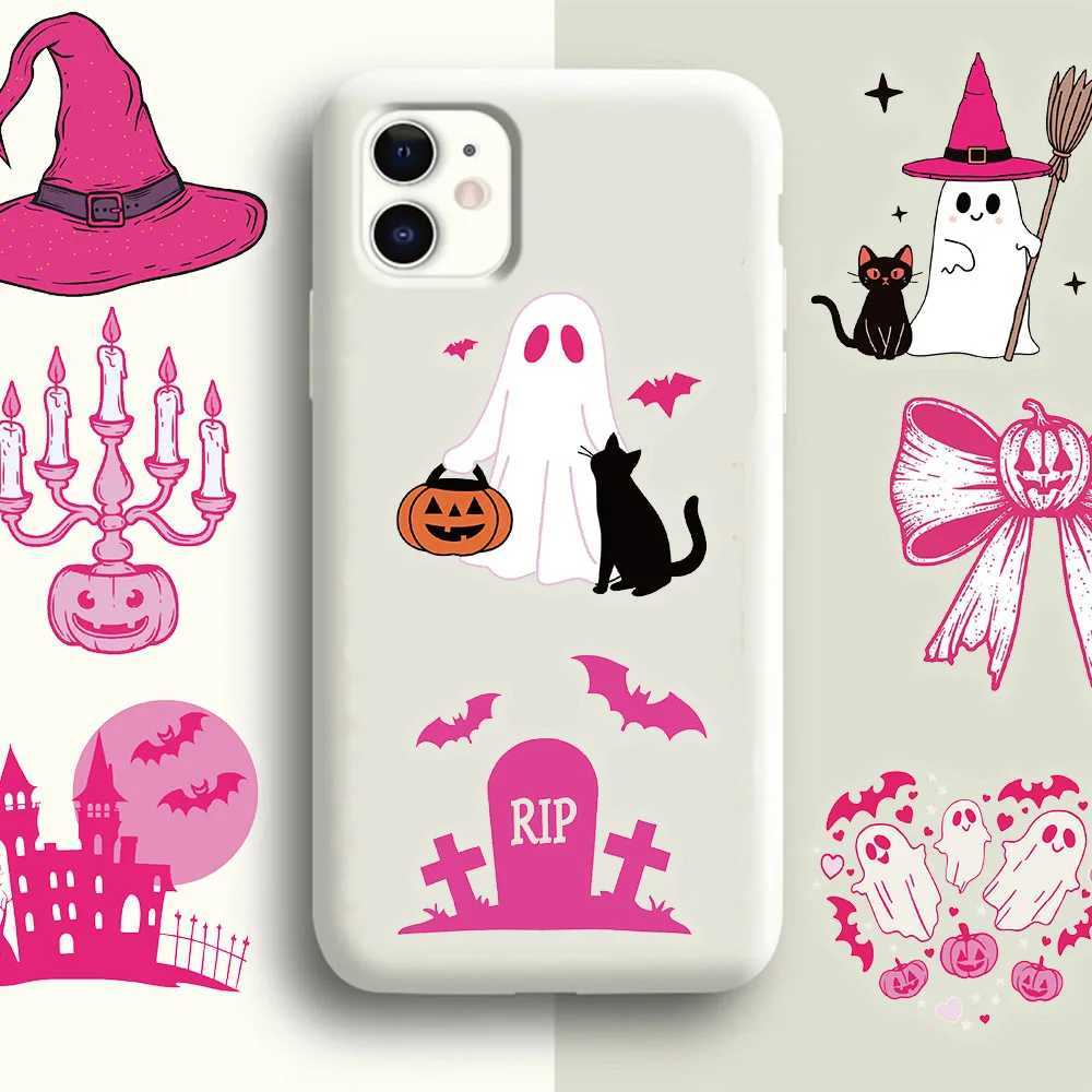 50PCS Pink Cartoon Halloween Graffiti Stickers DIY Luggage Notebook Water Cup PET Waterproof Stickers C250918