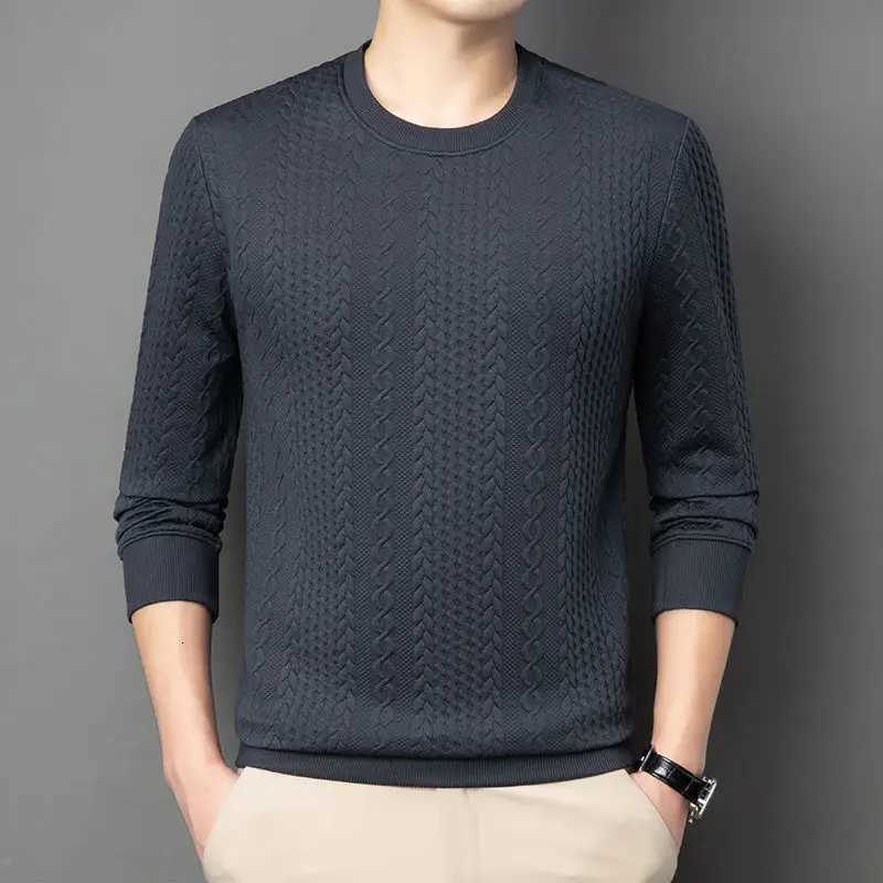 Jacquard Mens Sweatshirt Autumn Winter New Round Neck Knitted Long Sleeves Comfortable Loose Sweater PulloversZ250918