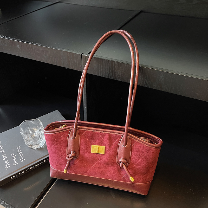 Designer bag free shipping Suede Autumn New Tote Bag Commuter Large Capacity Fashion Trend Leisure Shoulder Bag