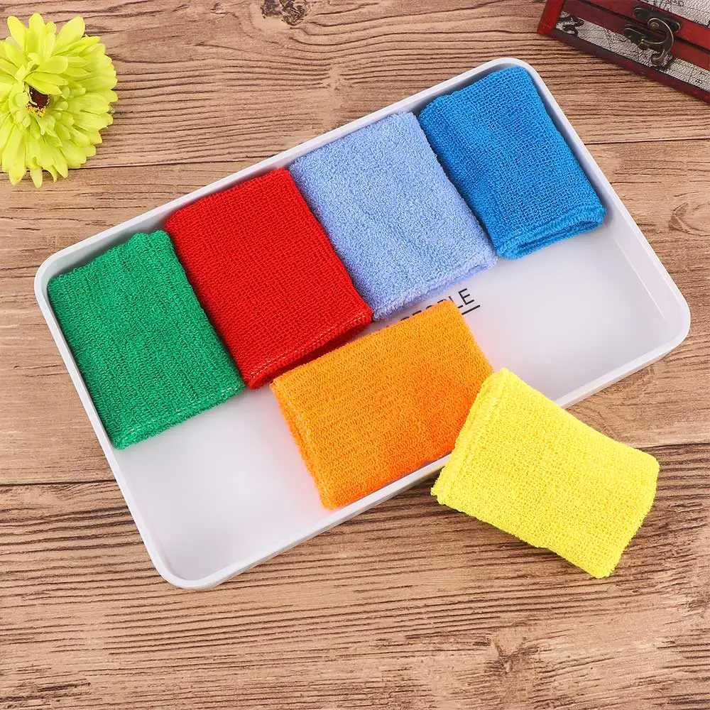1pc Adult Cotton and Fiber Wrist Sweat Band Sports Set Gym Sweatband Fitness Towel Fancy Dress Run Wristband Wrist Guard Support J251211