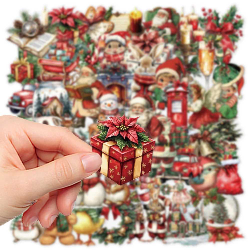 103050PCS Transparent Cute Merry Christmas Cartoon Stickers Aesthetic DIY Phone Notebook New Year Decoration Sticker C250918