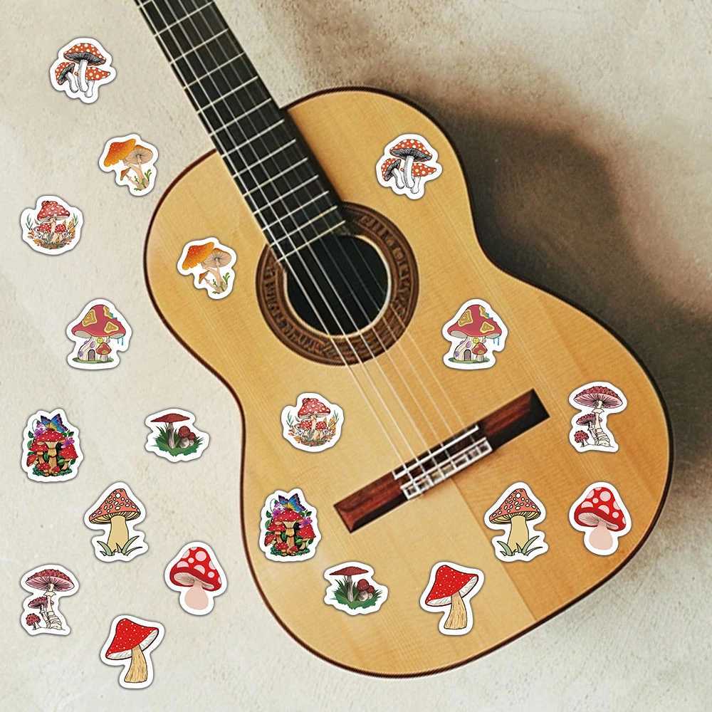 500PCS Colorful Dreamy Mushroom Roll Sticker Pattern Bookkeeping Material Adhesive Sealing Sticker Decorative Sticker C250918