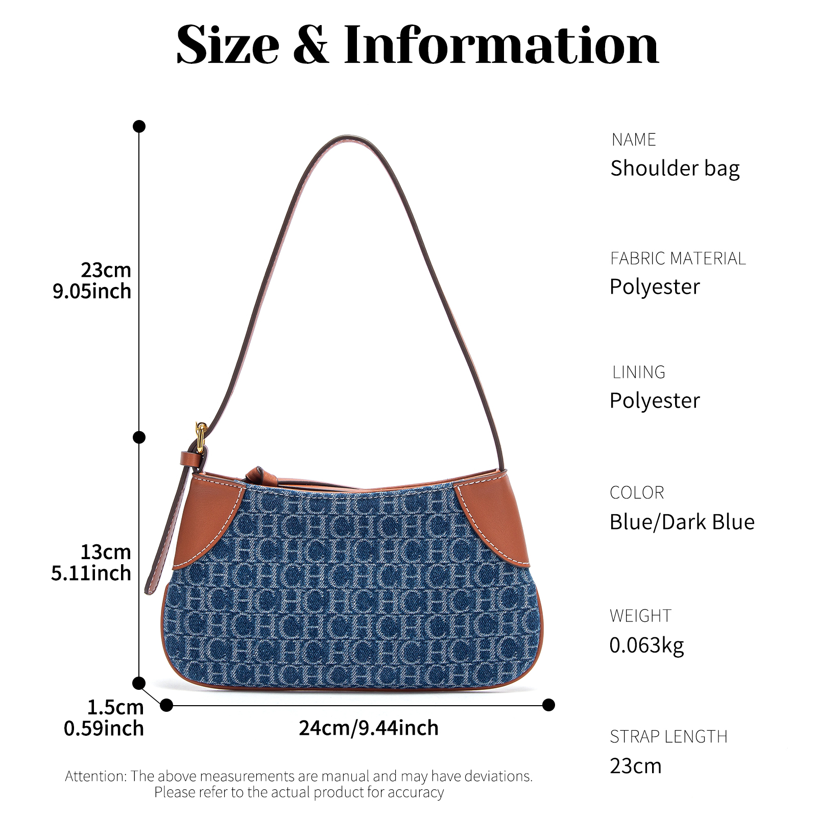 CHCH Fashionable Classic Retro Women's New Bag with Adjustable Shoulder Strap, Business Commuter Multi functional Shoulder Bag