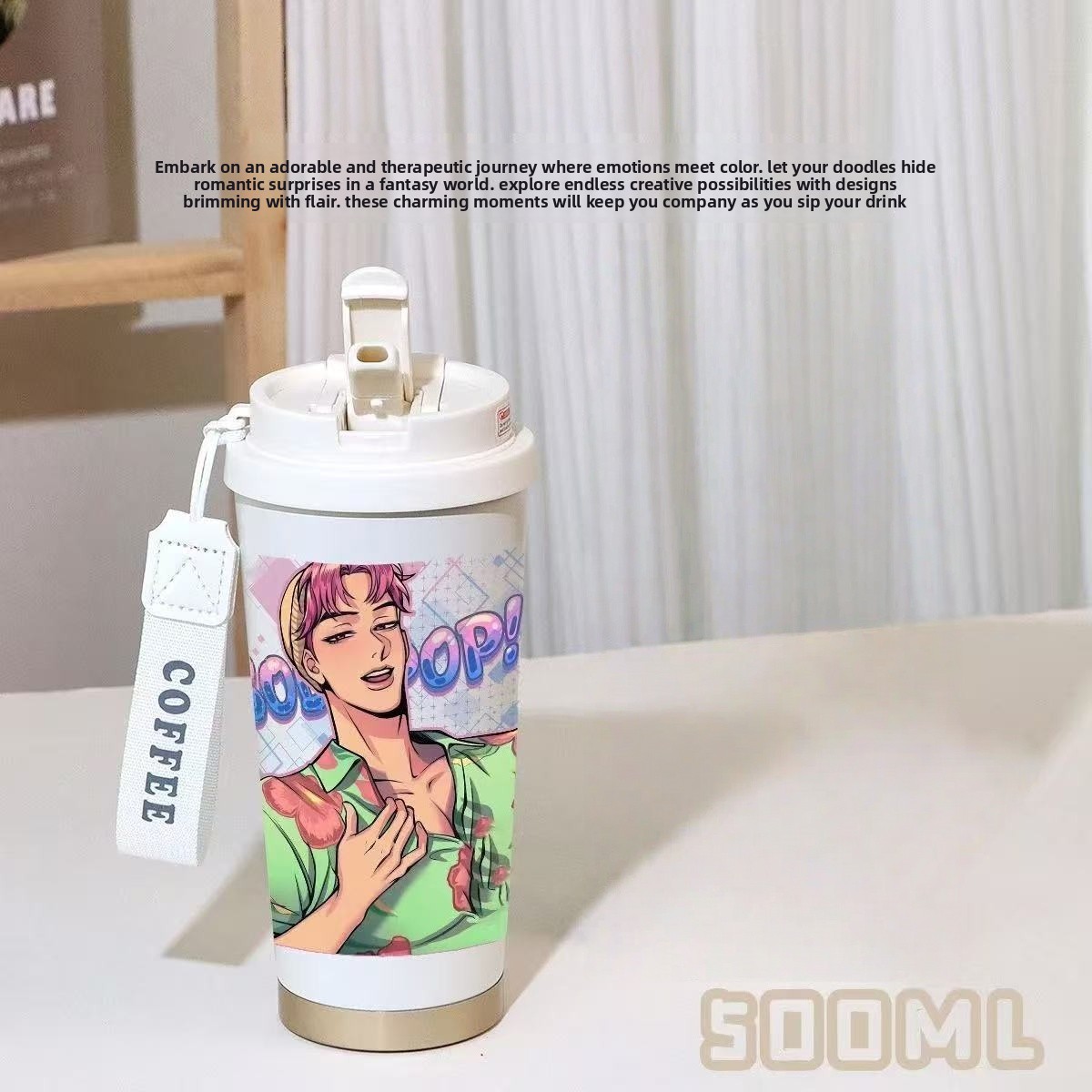 Kpop Demon Hunters Mysterious Baby SajaBoys Zoey Mira Double Drink Thermos Cup Coffee Cup witch hunting