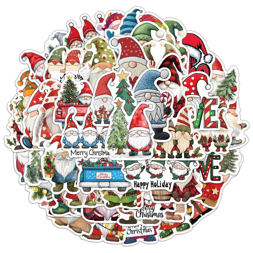 50PCS Christmas Dwarf Stickers Exquisite and Cute Santa Claus Account Material Phone Case Laptop Luggage Waterproof Stickers C250918