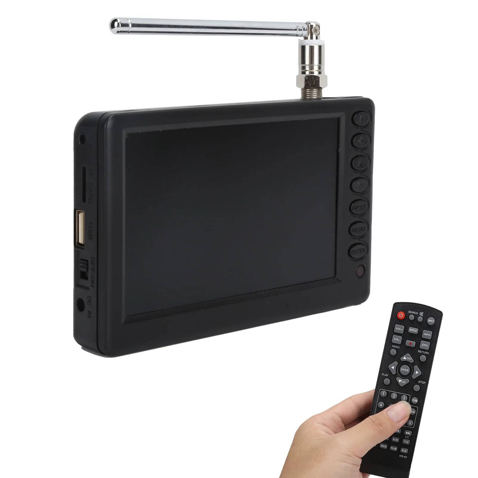 LEADSTAR 5 Inch Teion ATSC Portable Digital TV With 1500Mah Rechargeable Lithium Battery For Car Camping Kitchen