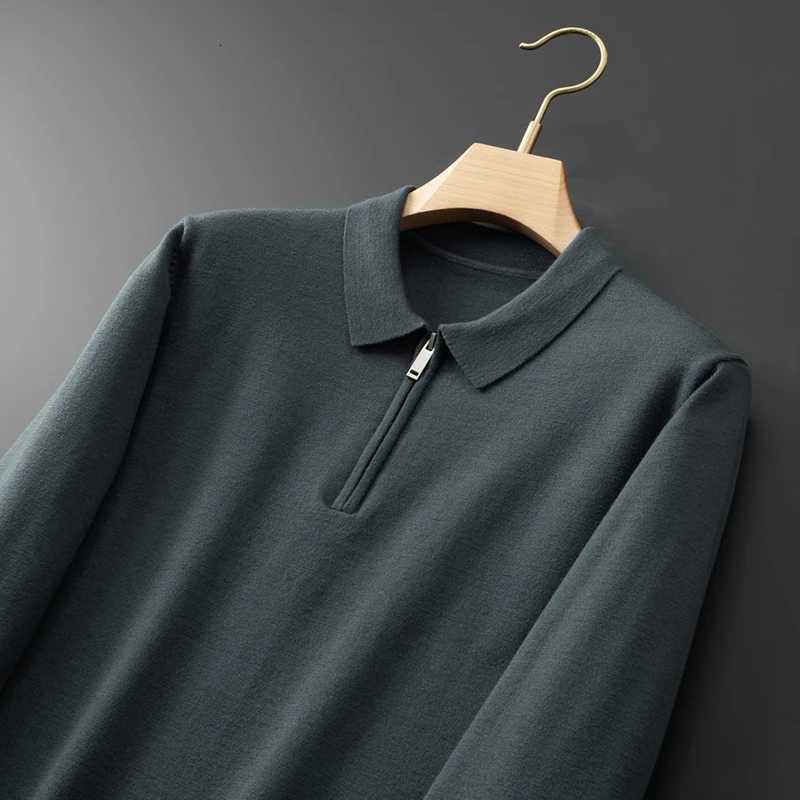 8XL 7XL 6XL Keep Warm Pull Homme 2023 New Fall Winter High End Soft Wool Sweater Men Long Sleeve Lapel Mens Pullover SweatersZ250918