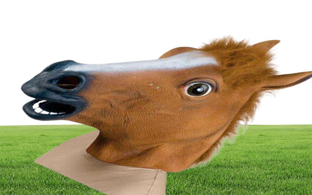 Creepy Mask Head Halloween Costume Theater Prop Novelty Latex Ruer party animal masks 9586489