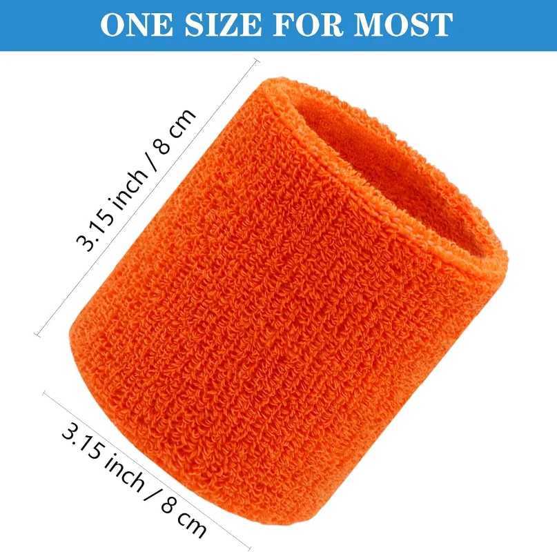 New Hot 1Pair 2Pcs Set Breathable Cotton Wrist Sweatbands Sweat Absorbent Wristbands for Tennis Football Basketball Running Gym J251211
