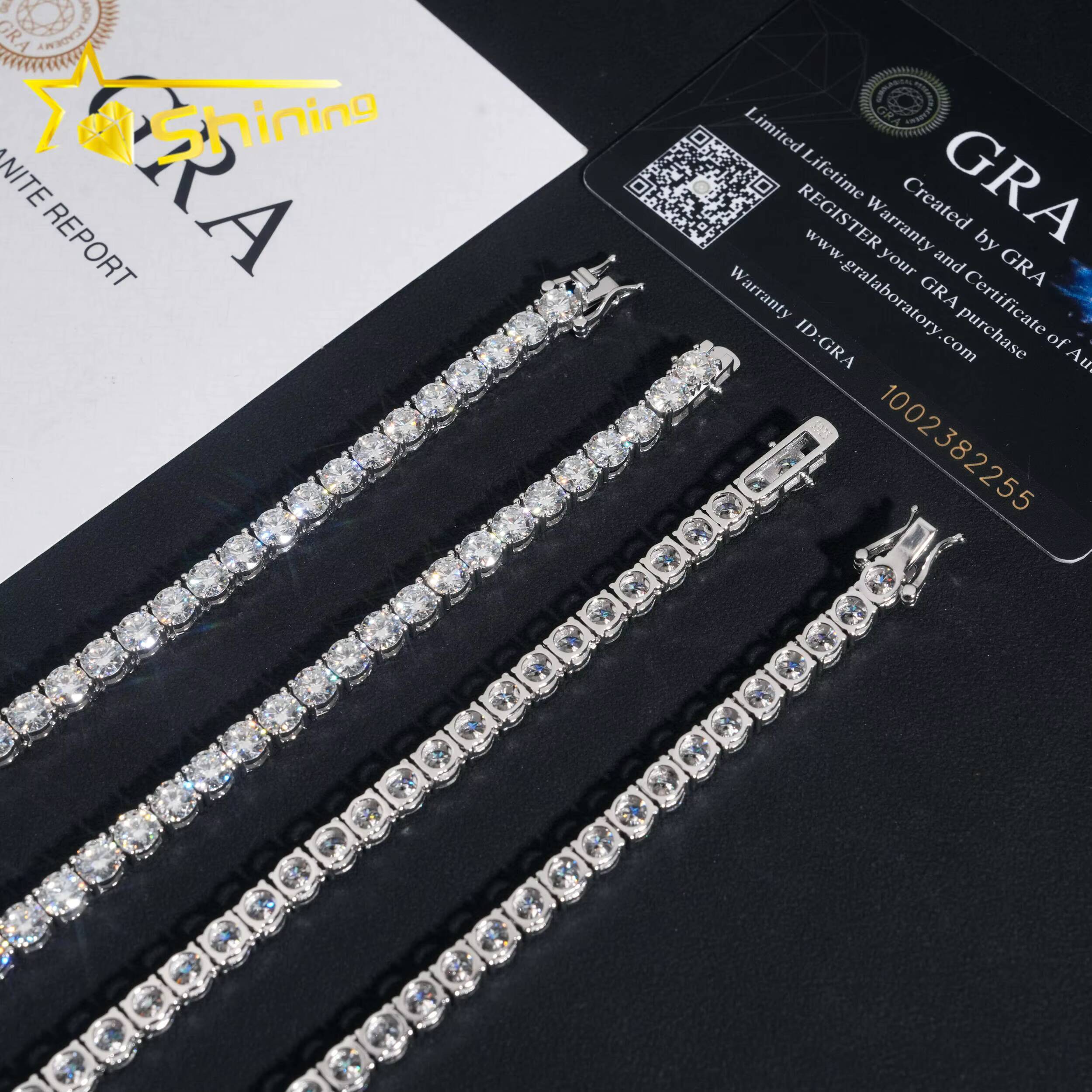 New Design 925 Sterling Silver Cross Style Moissanite Pendant Necklace Hip Hop Jewelry Moissanite Necklace Tennis for Men