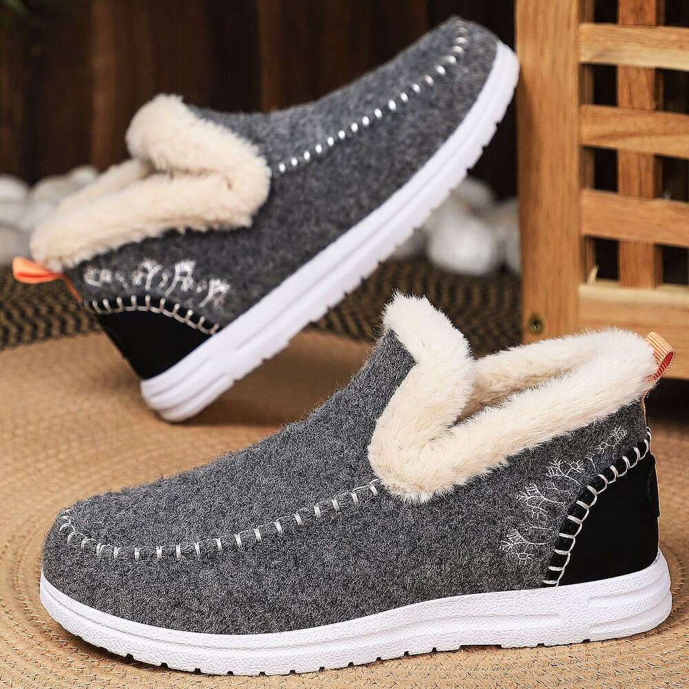 Winter with Fleece Lining, Thickened Cotton Shoes for Women, Cold-Proof Free shipping new and Warm Snow Boots, Slip-On Fashion Short Boots