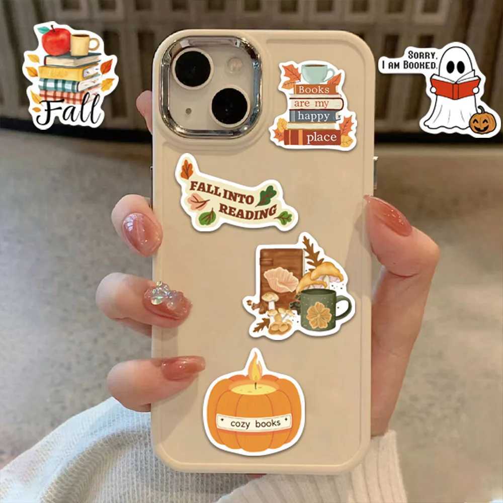 50PCS Creative Bookish Fall Stickers Decorative Phone Cases Notebook Bottles Personalized Waterproof Stickers C250918
