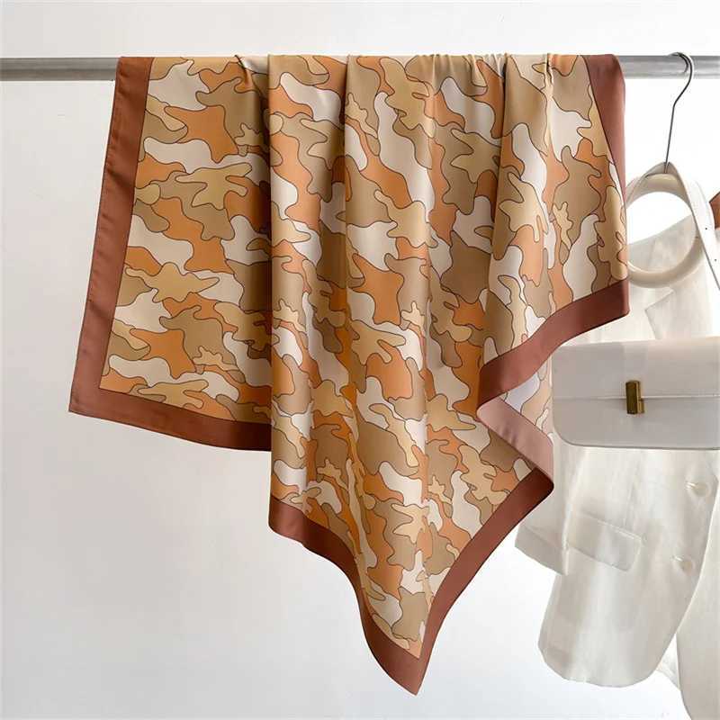 2025 New Fashion Luxury Brand Cloud Print Silk Scarf 90cm Twill Ladies Large Square Scarves Sunscreen Shl scarf Y250918