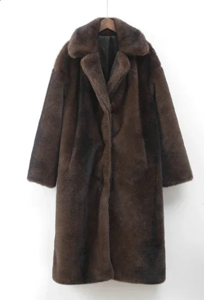 2025 Autumn Winter New Long Coat Warm Jacket Womens Coat Fur Coat X0011 241223