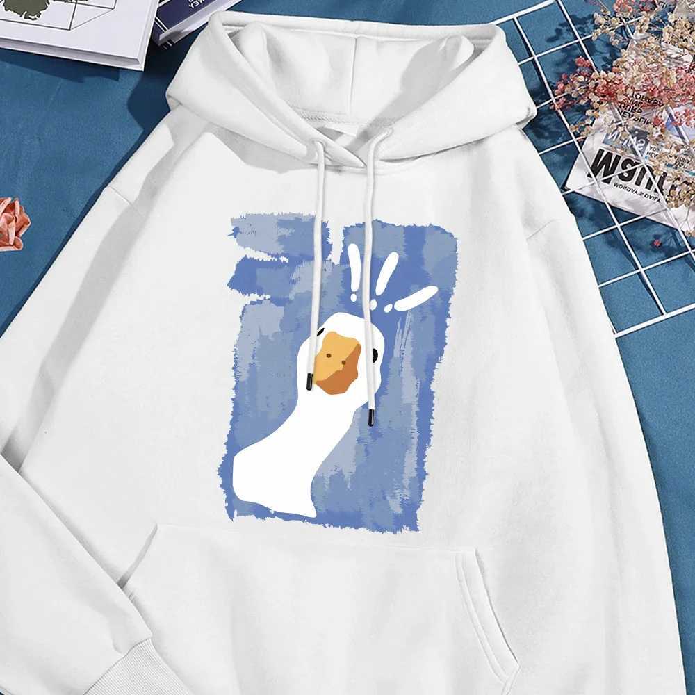 Graffiti Confused Duck Print Womens Hoodie Fashion Hoodie Casual Hoodie Korean Womens Clothing Graphic Retro FashionZ250918