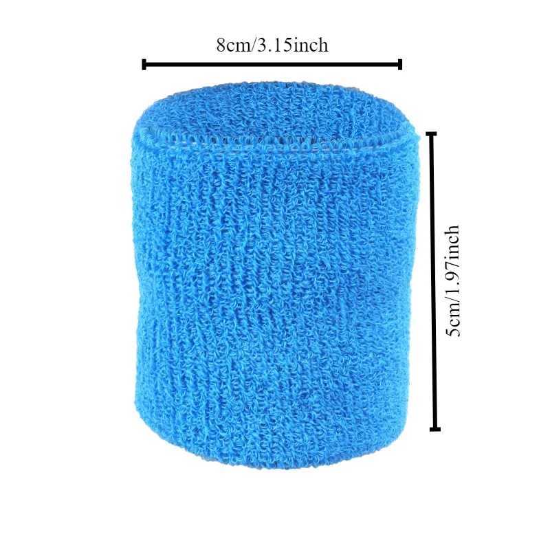 85cm1pc Sports wristband made of cotton for comfortable outdoor fitness breathable and sweat absorbing wrist protection J2512111