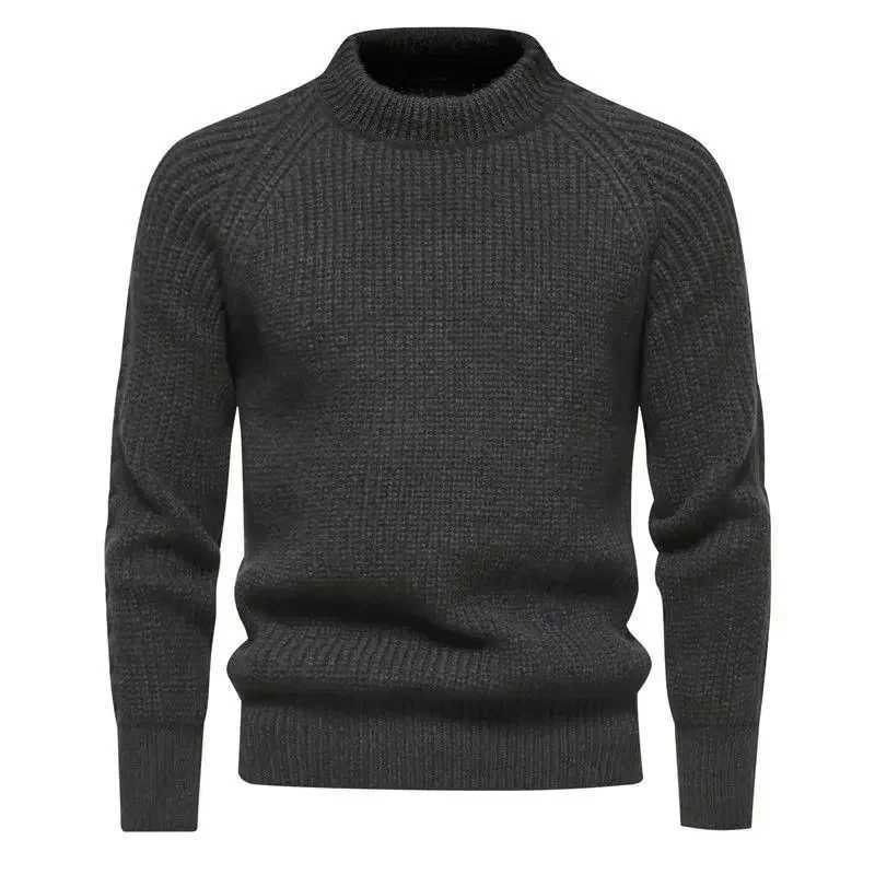 European and American Retro Mens Thickened Sweater Winter Leisure Allmatch Pullover Warm Knitted Woolen SweaterZ250918