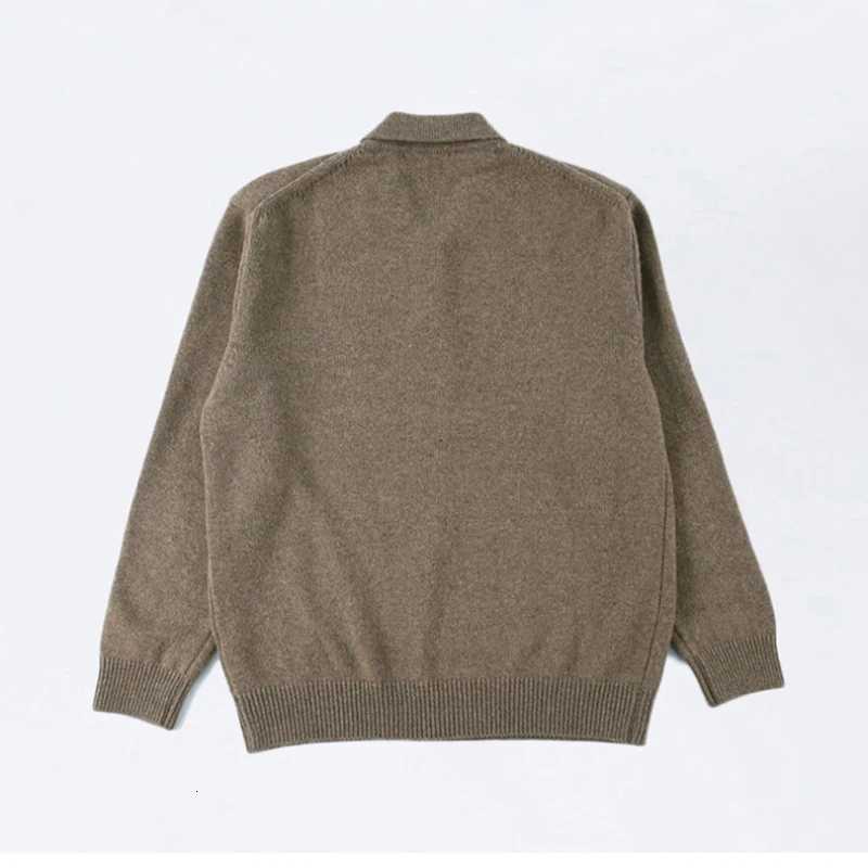 New Mens Winter Clothes Knitwear Polo Shirt Long Sleeve Buttondown Solid Color Popular Pullover Sweater M3XLZ250918