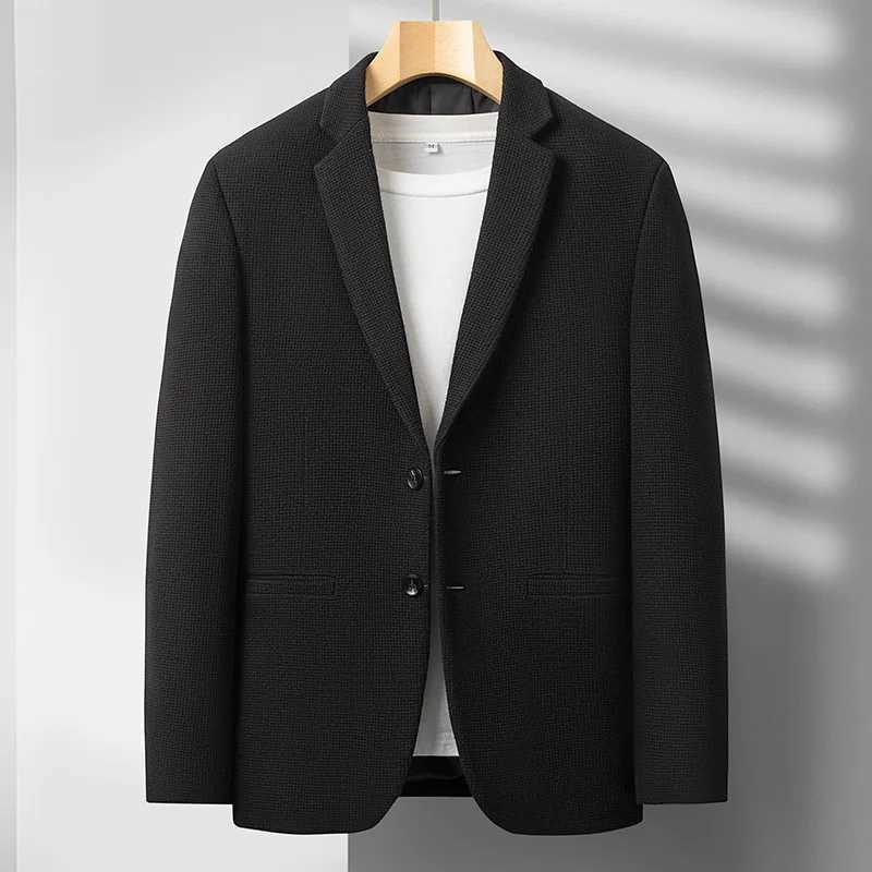 2025 Mens HighEnd Boutique Wool Suit Casual Business Top Coat Fashion Gentleman Party Four Seasons Elegant Tailored Suit Z250918