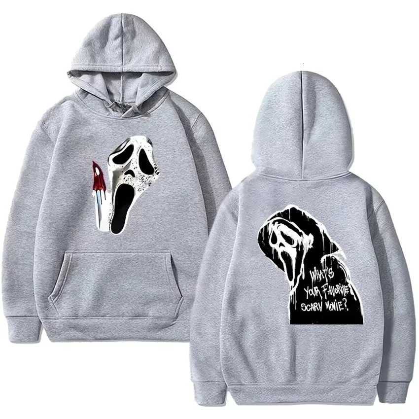 2025 New in Gothic Double Sided Printed Streetwear Women Ghostface Graphic Hoodie Hip Hop Fleece Long Sleeve SweatshirtsZ250918