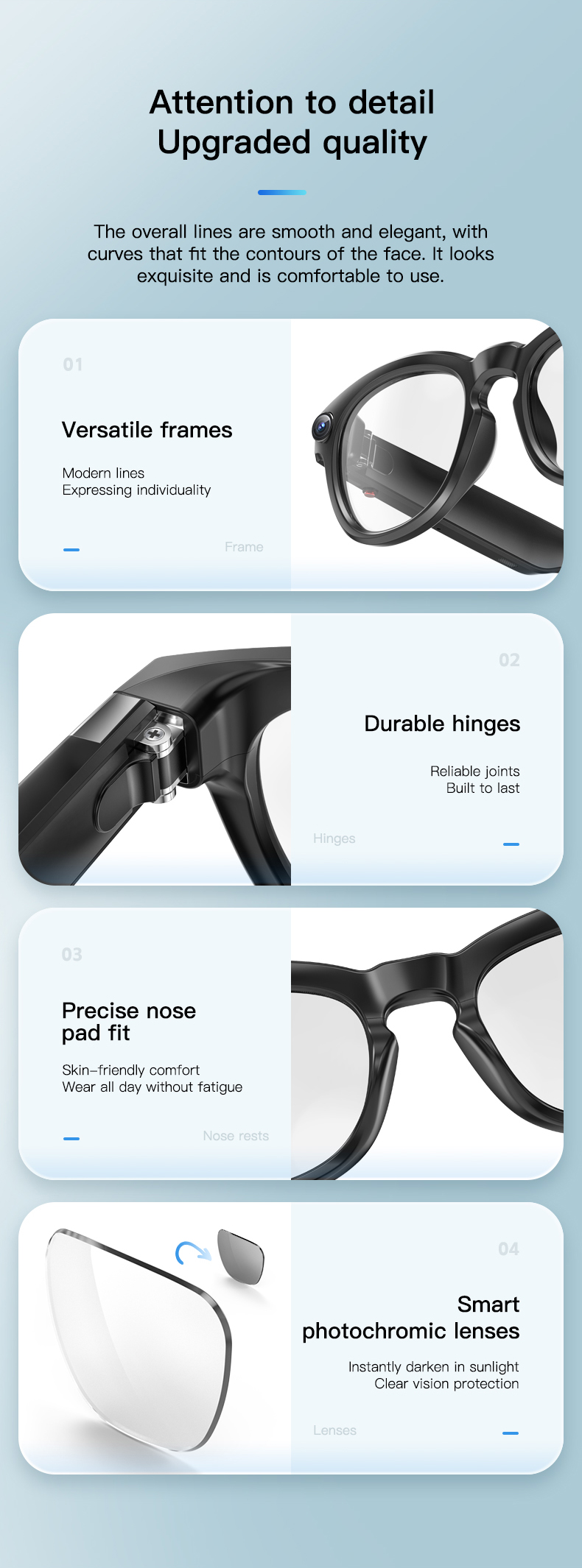 AI Smart Sunglasses with 4K HD 8MP Camera AI Assistant Translation Bluetooth Glasses for Women Men Q8