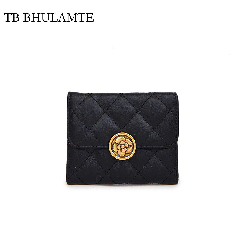 TB BHULAMTE Free Shipping New Fashion Designer Wallet For Women Short Quilted Embroidered Multi-card Slot Personalized Card Holder Coin Luxury Purse H