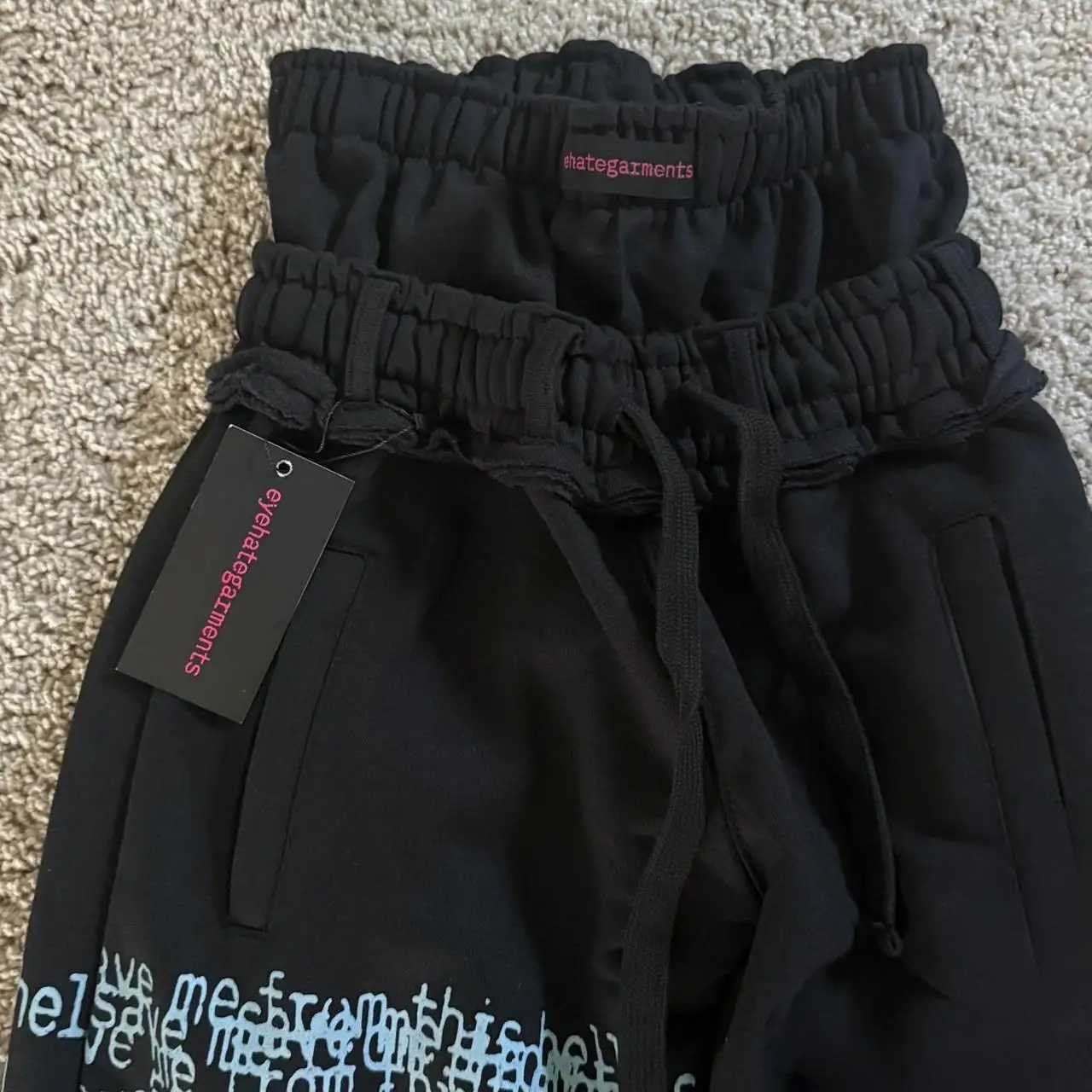 Y2k Multi letter Sweatpants Men Casual Baggy Pants Gym Trousers Elastic Waist Sports Pants Streetwear Joggings Men Clothing X250918