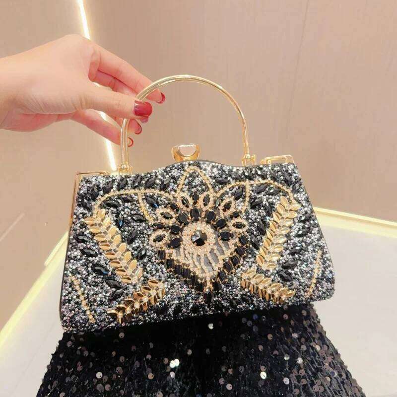 Designer Bags 2025 Exquisite Women Chain Shoulder Evening Bag Party Banquet Glitter Purse Lady Elegant Wedding Clutches Handbags Luxury Bag