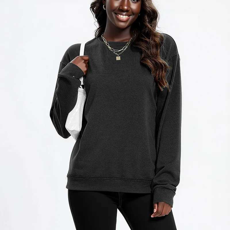 90s Ladies Clothing New Solid Black Hoodies Trendy Womens Sweatshirts Pullovers 2yk Long Sleeve Hooded Tops Casual Loose ClothesZ250918